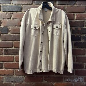 PBJ Blues button-front sweater Knit jacket XL 25” Long / 42 Chest